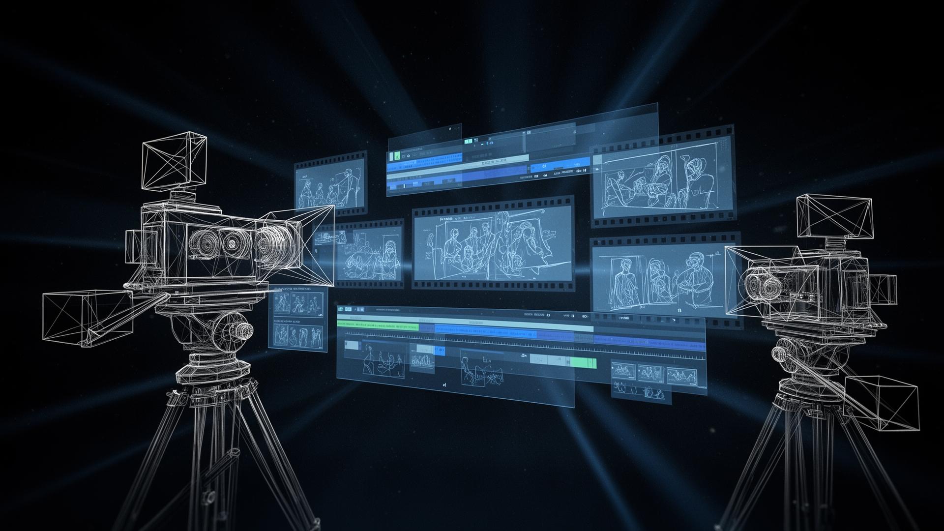 MOVVI AI media production system connecting cameras, edits and client approvals